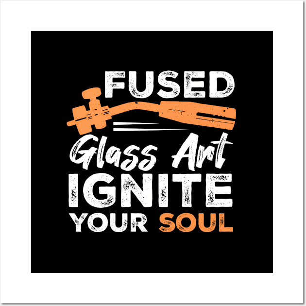 Fused Glass Ignite Your Soul Glassblowing Lampworking Wall Art by Ro Go Dan